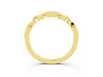 Twisted Marquise Peridot Pavé Band in Yellow gold with Shared Prong Setting_3