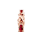 Twisted Marquise Ruby Pavé Band in Rose gold with Shared Prong Setting_5