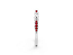 Twisted Marquise Ruby Pavé Band in White gold with Shared Prong Setting_2