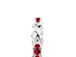 Twisted Marquise Ruby Pavé Band in White gold with Shared Prong Setting_5