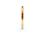 Twisted Marquise Ruby Pavé Band in Yellow gold with Shared Prong Setting_2