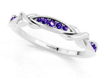 Twisted Marquise Tanzanite Pavé Band in Platinum with Shared Prong Setting_1