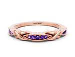 Twisted Marquise Tanzanite Pavé Band in Rose gold with Shared Prong Setting