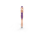 Twisted Marquise Tanzanite Pavé Band in Rose gold with Shared Prong Setting_2