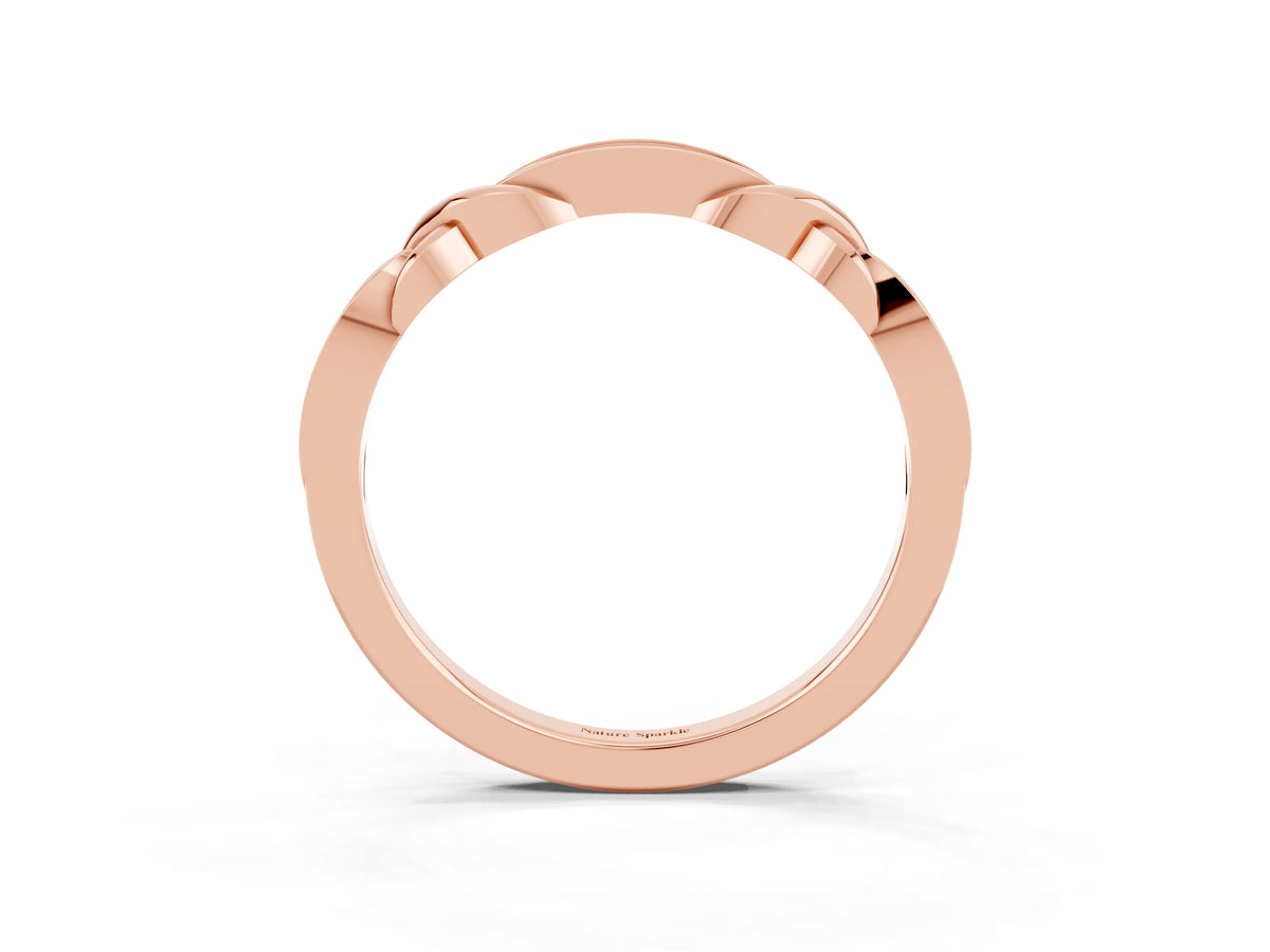 Twisted Marquise Tanzanite Pavé Band in Rose gold with Shared Prong Setting_3