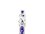 Twisted Marquise Tanzanite Pavé Band in Silver with Shared Prong Setting_5