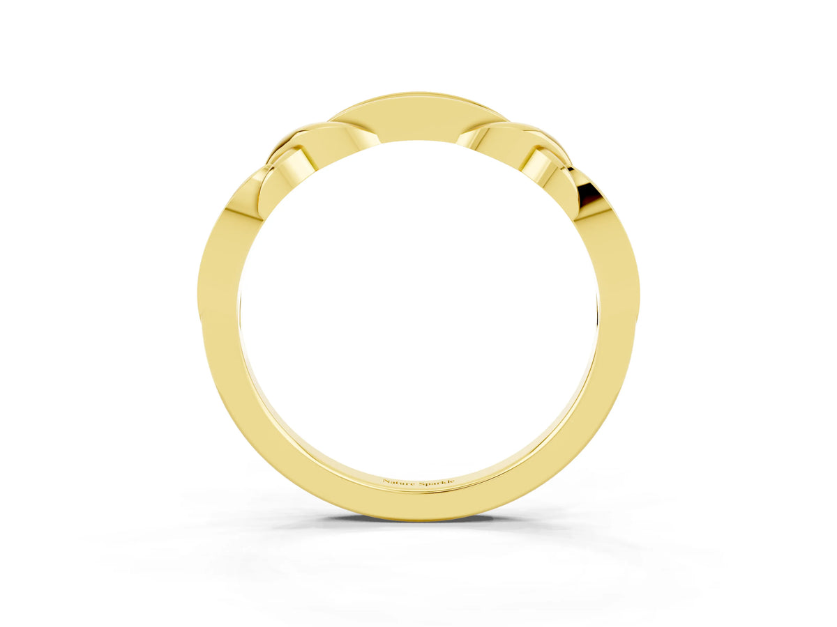 Twisted Marquise Tanzanite Pavé Band in Yellow gold with Shared Prong Setting_3