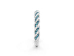 Twisted Pavé Round Blue Topaz Eternity Band in Platinum with Shared Prong Setting_2
