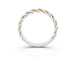 Twisted Pavé Round Citrine Eternity Band in Platinum with Shared Prong Setting_3