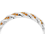 Twisted Pavé Round Citrine Eternity Band in Platinum with Shared Prong Setting_4