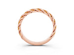 Twisted Pavé Round Citrine Eternity Band in Rose gold with Shared Prong Setting_3