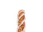 Twisted Pavé Round Citrine Eternity Band in Rose gold with Shared Prong Setting_5