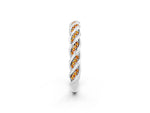 Twisted Pavé Round Citrine Eternity Band in White gold with Shared Prong Setting_2