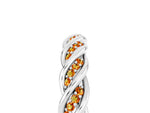 Twisted Pavé Round Citrine Eternity Band in White gold with Shared Prong Setting_5