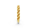 Twisted Pavé Round Citrine Eternity Band in Yellow gold with Shared Prong Setting_2