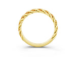 Twisted Pavé Round Citrine Eternity Band in Yellow gold with Shared Prong Setting_3