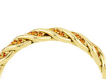 Twisted Pavé Round Citrine Eternity Band in Yellow gold with Shared Prong Setting_4