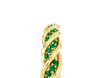 Twisted Pavé Round Emerald Eternity Band in Yellow gold with Shared Prong Setting_5