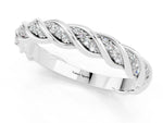 Twisted Pavé Round Moissanite Eternity Band in Platinum with Shared Prong Setting_1