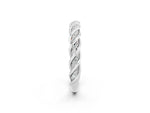 Twisted Pavé Round Moissanite Eternity Band in Platinum with Shared Prong Setting_2