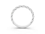 Twisted Pavé Round Moissanite Eternity Band in Platinum with Shared Prong Setting_3
