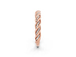 Twisted Pavé Round Moissanite Eternity Band in Rose gold with Shared Prong Setting_2