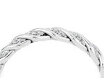 Twisted Pavé Round Moissanite Eternity Band in White gold with Shared Prong Setting_4