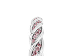 Twisted Pavé Round Morganite Eternity Band in Platinum with Shared Prong Setting_5