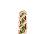Twisted Pavé Round Peridot Eternity Band in Rose gold with Shared Prong Setting_5