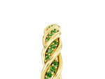 Twisted Pavé Round Peridot Eternity Band in Yellow gold with Shared Prong Setting_5