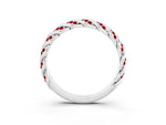Twisted Pavé Round Ruby Eternity Band in Platinum with Shared Prong Setting_3