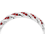 Twisted Pavé Round Ruby Eternity Band in Silver with Shared Prong Setting_4