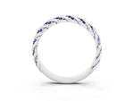 Twisted Pavé Round Tanzanite Eternity Band in Platinum with Shared Prong Setting_3