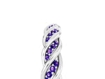 Twisted Pavé Round Tanzanite Eternity Band in Platinum with Shared Prong Setting_5