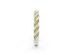 Twisted Pavé Round Yellow Sapphire Eternity Band in Platinum with Shared Prong Setting_2
