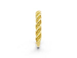 Twisted Pavé Round Yellow Sapphire Eternity Band in Yellow gold with Shared Prong Setting_2