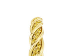Twisted Pavé Round Yellow Sapphire Eternity Band in Yellow gold with Shared Prong Setting_5