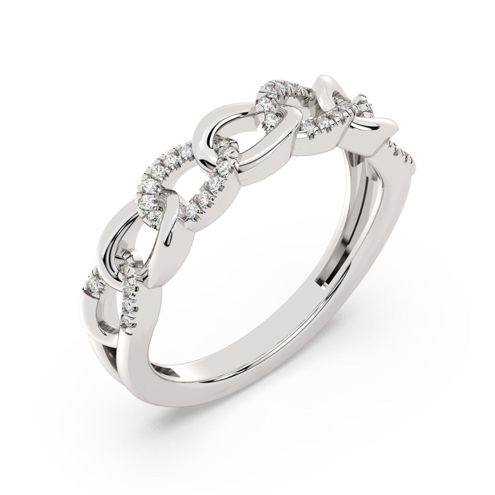 Diamond Chain Link Fashion Ring