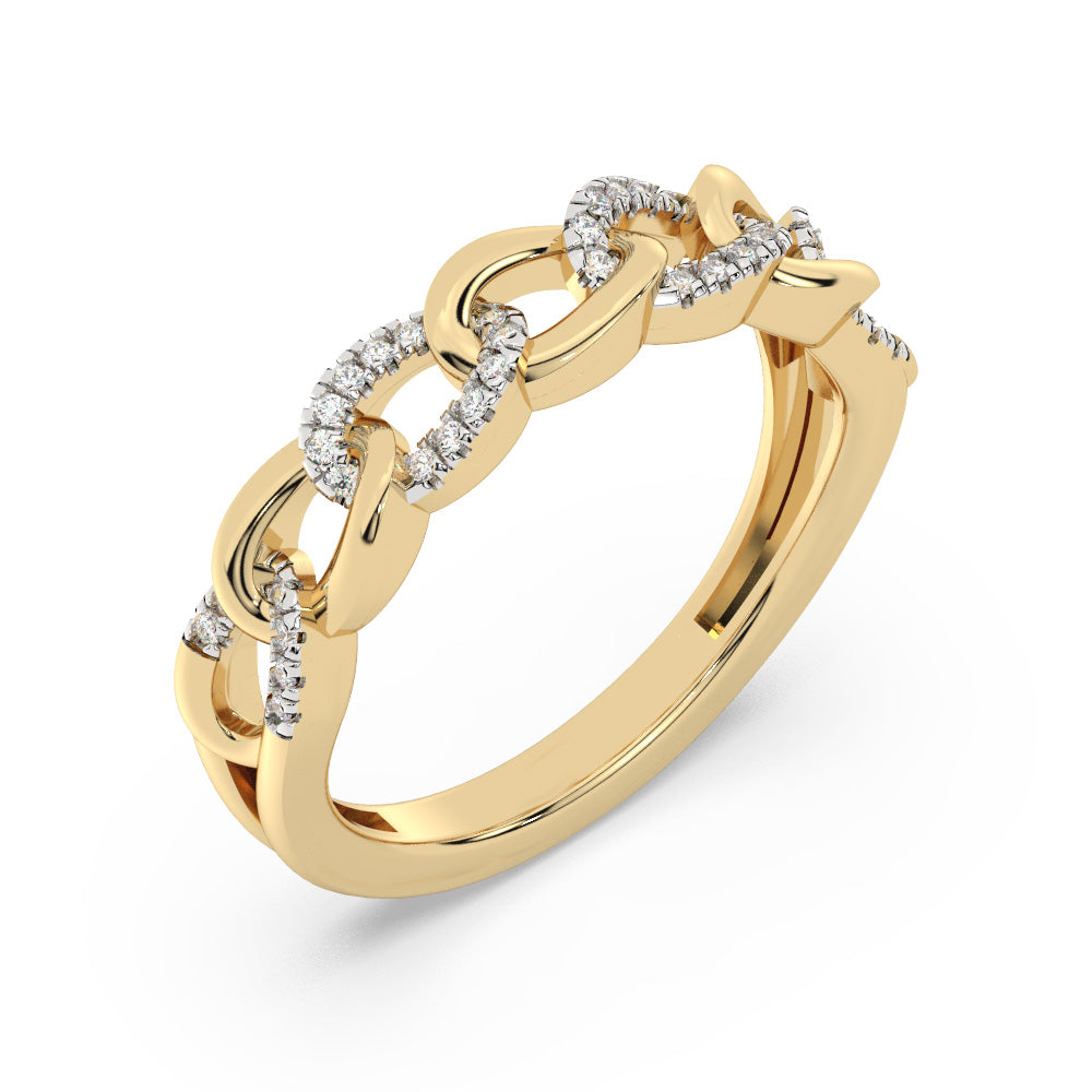 Diamond Chain Link Fashion Ring
