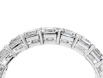 White gold Asscher cut diamond Half Eternity Band with Shared Prong Setting_4