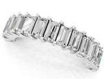 White gold Baguette cut diamond Half Eternity Band with Shared Prong Setting_1