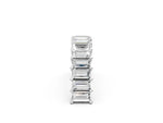 White gold Baguette cut diamond Half Eternity Band with Shared Prong Setting_2