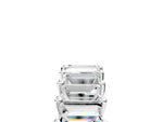 White gold Baguette cut diamond Half Eternity Band with Shared Prong Setting_5