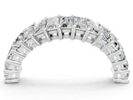 White gold Baguette cut diamond Half Eternity Band with Shared Prong Setting