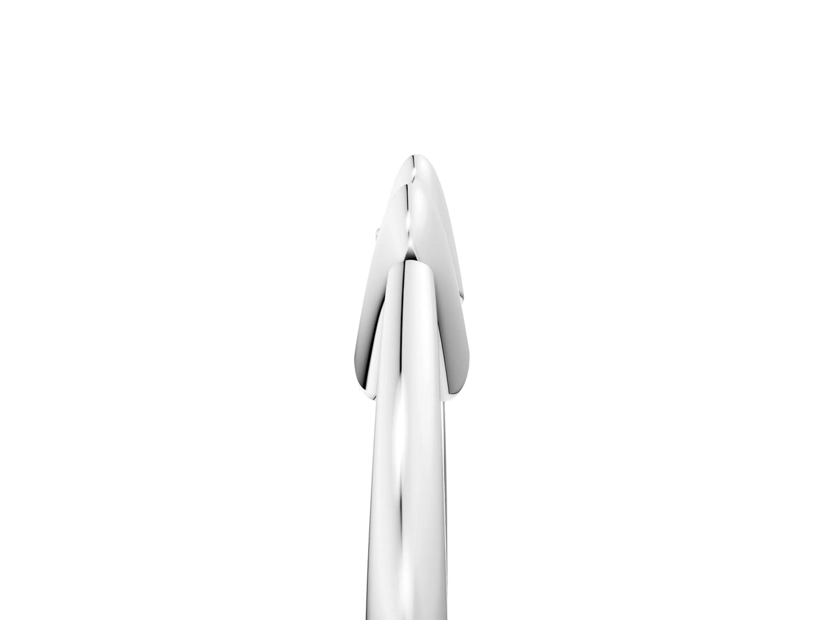 White gold Bamboo-Inspired Plain Metal Band_5