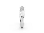 White gold Bar-Set Princess Cut Diamond Pavé Band_2
