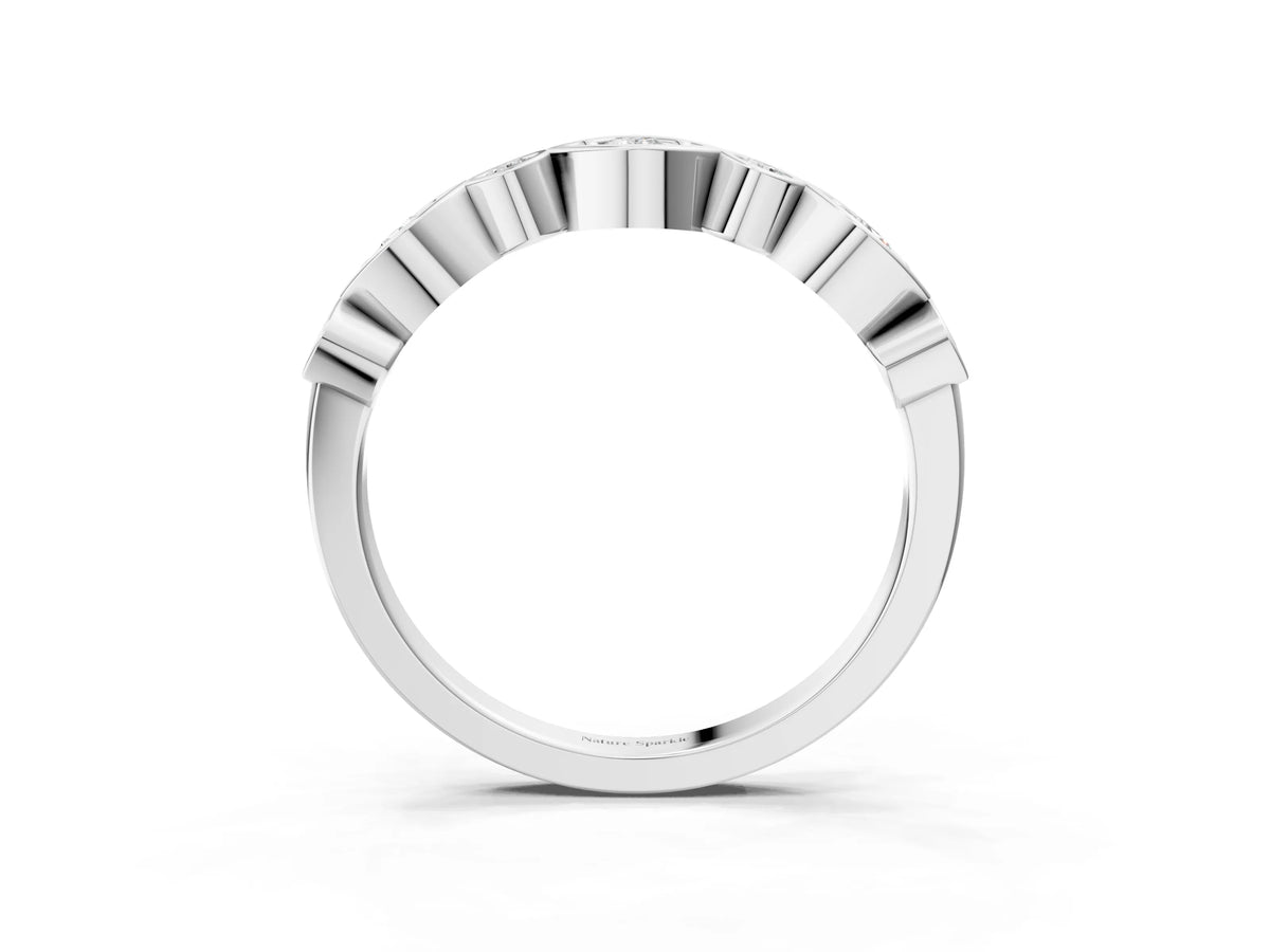 White gold Bezel Set Mixed Shape Diamond Eternity Band_3