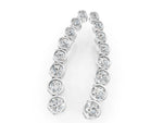 White gold Bezel-Set Round Diamond Climber Earrings_1
