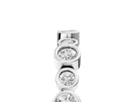 White gold Bezel Set Round Diamond Half Eternity Band_5