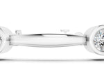 White gold Bezel Set Round Diamond Link Bracelet with Box Clasp_1